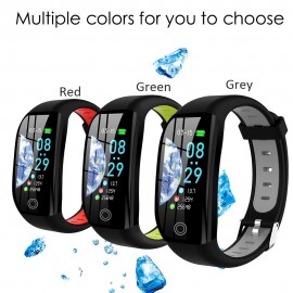 F21 Smart Bracelet 1.14-inch TFT Screen BT4.0 Smart Watch Heart Rate Blood Pressure Sleep Monitoring IP68 Waterproof Smart Timer Pedometer Calorie Fitness Alarm Camera Wristwatch Compatible with Android / iOS System