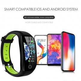 F21 Smart Bracelet 1.14-inch TFT Screen BT4.0 Smart Watch Heart Rate Blood Pressure Sleep Monitoring IP68 Waterproof Smart Timer Pedometer Calorie Fitness Alarm Camera Wristwatch Compatible with Android / iOS System