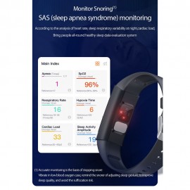 Smart Bracelet ECG & SpO2 & Blood Pressure Monitor Fitness Tracker with Heart Rate Monitor Scientific Sleep Monitor IP68 Waterproof Smart Watch