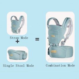 Multifunctional Baby Carrier with Hip Seat Ergonomic Baby Waist Carrier Hip Seat with Zipped Pocket Sunshade Mesh for Newborn Toddler