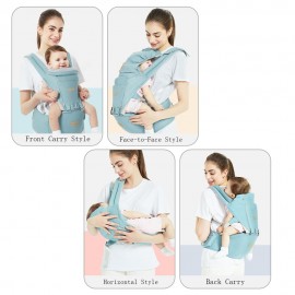 Multifunctional Baby Carrier with Hip Seat Ergonomic Baby Waist Carrier Hip Seat with Zipped Pocket Sunshade Mesh for Newborn Toddler