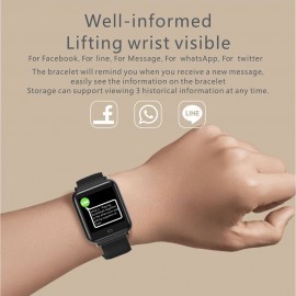 Q9 Sport Watch Smart Bracelet SMA Band Fitness Tracker IPS Screen Display Pedometer Calories Heart Rate Sleep Monitor Call Reminder Wrist Band with 2 Replacement Straps Replacement for Smartphones iOS Android Devices