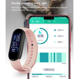 0.96-Inch Smart Bracelet BT Intelligent Watch Sport Fitness Tracker Blood Pressure Heart Rate Monitor Blood Oxygen Health Monitoring Two-way Lookup IP67 Waterproof Wristband