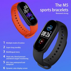 0.96-Inch Smart Bracelet BT Intelligent Watch Sport Fitness Tracker Blood Pressure Heart Rate Monitor Blood Oxygen Health Monitoring Two-way Lookup IP67 Waterproof Wristband