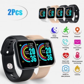 Smart Bracelet 1.3-Inch HD Color Touchscreen Smart Band IP67 Waterproof Smartwatch with Pedometer Heart Rate Tracker Blood Pressure Monitor Sleep Tracking Notifications Reminder Remote Shutter Compatible with Android iOS