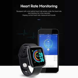 Smart Bracelet 1.3-Inch HD Color Touchscreen Smart Band IP67 Waterproof Smartwatch with Pedometer Heart Rate Tracker Blood Pressure Monitor Sleep Tracking Notifications Reminder Remote Shutter Compatible with Android iOS