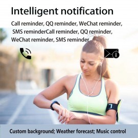 M6 Smart Sports Bracelet Watch 0.96-Inch TFT Screen BT4.0 Fitness Tracker IP67 Waterproof Sleep/Heart Rate/Blood Pressure Monitor Multiple Sports Mode Notification/Call/Sedentary Reminder Remote Camera/Music Control Compatible with Android iOS