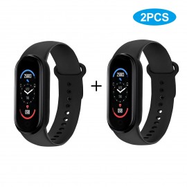 M6 Smart Sports Bracelet Watch 0.96-Inch TFT Screen BT4.0 Fitness Tracker IP67 Waterproof Sleep/Heart Rate/Blood Pressure Monitor Multiple Sports Mode Notification/Call/Sedentary Reminder Remote Camera/Music Control Compatible with Android iOS