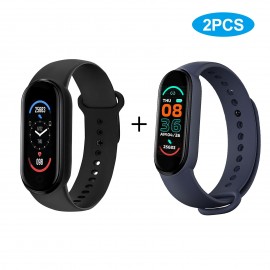 M6 Smart Sports Bracelet Watch 0.96-Inch TFT Screen BT4.0 Fitness Tracker IP67 Waterproof Sleep/Heart Rate/Blood Pressure Monitor Multiple Sports Mode Notification/Call/Sedentary Reminder Remote Camera/Music Control Compatible with Android iOS