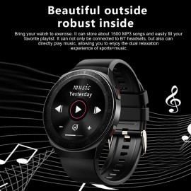 MT3 Smart Bracelet 1.28'' TFT Full-Touch Screen 8G Music Player/BT Call/One-click Recording Strong Endurance Health Management Compatible with Android iOS