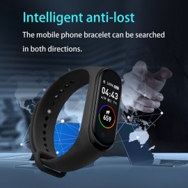 M4 Smart Sport Bracelet 0.96'' LCD Single-Touch Screen Sleep/Heart Rate/Blood Pressure Monitor Message/Call Reminder Compatible with Android iOS