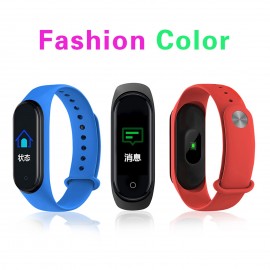 M4 Smart Sport Bracelet 0.96'' LCD Single-Touch Screen Sleep/Heart Rate/Blood Pressure Monitor Message/Call Reminder Compatible with Android iOS