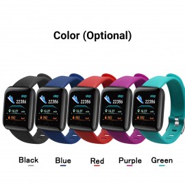 116plus Smart Sports Bracelet Sports Watch 1.44'' TFT Single-touch Screen Multilingual Display Custom Dial Fitness/Health Monitor Long Standby IP67 Waterproof Compatible with Android iOS