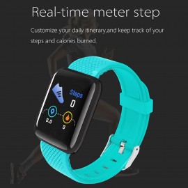 116plus Smart Sports Bracelet Sports Watch 1.44'' TFT Single-touch Screen Multilingual Display Custom Dial Fitness/Health Monitor Long Standby IP67 Waterproof Compatible with Android iOS