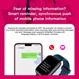 116plus Smart Sports Bracelet Sports Watch 1.44'' TFT Single-touch Screen Multilingual Display Custom Dial Fitness/Health Monitor Long Standby IP67 Waterproof Compatible with Android iOS