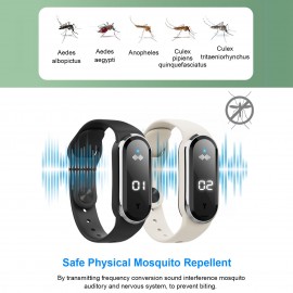 M21 Ultrasonic Mosquito Repellent Bracelet Watch USB Rechargeable Anti Mosquito Repeller Wristband Kill Pest Insect Bug Repellent Wrist Watch Suitable for Adults and Kids