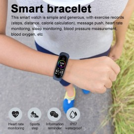 RD05 Smart Watch Bluetooth Sports Bracelet IP67 Heart Rate Sleep Blood Pressure Monitoring APP Control for Outdoor Sports Multi-sport Modes