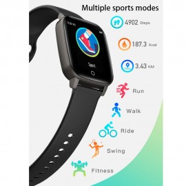 T1S Fitness Watch 1.3in Color Screen Sport Intelligent Fitness Tracker IP67 Waterproof Heart Rate Sleep Quality Temperature   Monitoring Wrist Watch