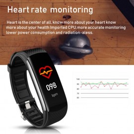 C6T Body Temperature Bracelet Watch Smart Sports Bracelet IP67 Information Push Sleep Exercise Step Waterproof Sports Smart Bracelet Blood Pressure Monitoring