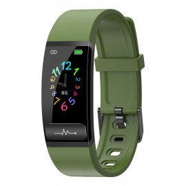 M8 Intelligent Bracelet Body Temperature Health Monitoring Electrocardiogram Analysis IP67 Waterproof Sport Tracker (Green)