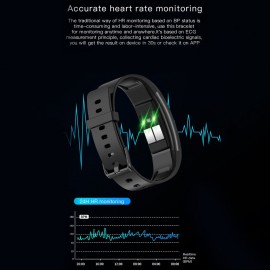 M8 Intelligent Bracelet Body Temperature Health Monitoring Electrocardiogram Analysis IP67 Waterproof Sport Tracker (Green)