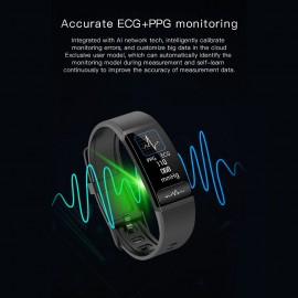 M8 Intelligent Bracelet Body Temperature Health Monitoring Electrocardiogram Analysis IP67 Waterproof Sport Tracker (Green)