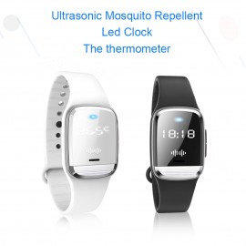 M20 3 in 1 Ultrasound Mosquito Repellent Wristband LED Clock Thermodetector Anti Mosquito Pest Insect Bugs Repellent Bracelet