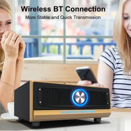 Family Karaoke Machine System Hand-held UHF Wireless Microphone BT Wireless Speaker Home Theater KTV AUX IN U Disk Music Player for Home Party Meeting Wedding Picnic