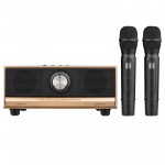 Family Karaoke Machine System Hand-held UHF Wireless Microphone BT Wireless Speaker Home Theater KTV AUX IN U Disk Music Player for Home Party Meeting Wedding Picnic