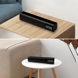 BT Soundbar Audio Player Wireless Speaker Subwoofer 3D Surround Speakers Clock TF USB for Home TV PC