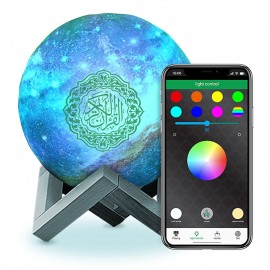 New Style QB512 Muslim Gift The Koran Three Dimensional BT Speaker Moon Light Player