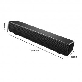 V-103 Speaker Bar Computer Speakers Stereo HiFi Sound Wired Computer Sound Bar Rich Bass USB Powered Soundbar Speaker for PC TV Smart Phone Tablets Desktop Laptop