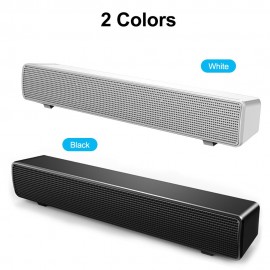 V-103 Speaker Bar Computer Speakers Stereo HiFi Sound Wired Computer Sound Bar Rich Bass USB Powered Soundbar Speaker for PC TV Smart Phone Tablets Desktop Laptop