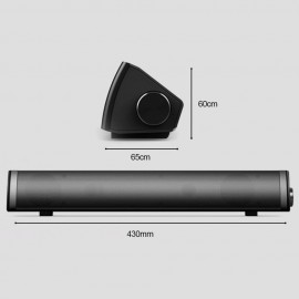 V105 Speaker Bar Computer Speakers Wired Computer Sound Bar Stereo USB Powered Mini Long Soundbar Speaker with HiFi Sound Rich Bass for TV PC Cellphone Tablets Desktop Laptop