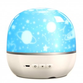 Intelligent BT Small Loudspeaker Projection Lamp With Rotatable Color Light 3D Around Portable Mini Qur'An Speaker