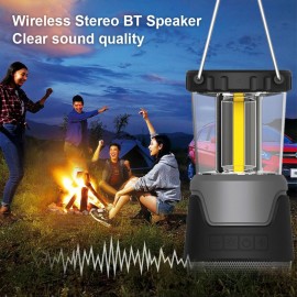 LED Camping Light Portable Lantern Wireless Stereo Bluetooth Speaker Loudspeaker Qi Standard Wireless Charger Outdoor Emergency Light