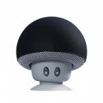 Mini BT Mushroom Speaker Wirelessly Portable Subwoofer with Mic & Suction Cup for Pads/Smartphones