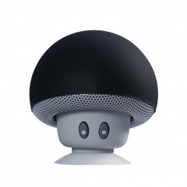 Mini BT Mushroom Speaker Wirelessly Portable Subwoofer with Mic & Suction Cup for Pads/Smartphones