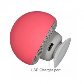 Mini BT Mushroom Speaker Wirelessly Portable Subwoofer with Mic & Suction Cup for Pads/Smartphones