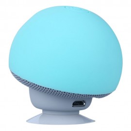 Mini BT Mushroom Speaker Wirelessly Portable Subwoofer with Mic & Suction Cup for Pads/Smartphones