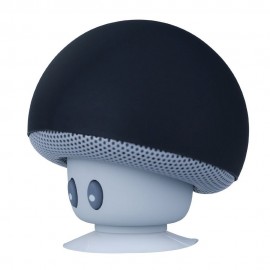 Mini BT Mushroom Speaker Wirelessly Portable Subwoofer with Mic & Suction Cup for Pads/Smartphones