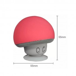 Mini BT Mushroom Speaker Wirelessly Portable Subwoofer with Mic & Suction Cup for Pads/Smartphones