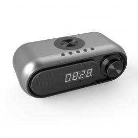 Bluetooth Speaker LED Digital Clock Multifunctional Sound Box Wireless Charger Desk Clock FM Radio Wireless Charging Device