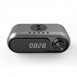 Bluetooth Speaker LED Digital Clock Multifunctional Sound Box Wireless Charger Desk Clock FM Radio Wireless Charging Device