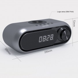 Bluetooth Speaker LED Digital Clock Multifunctional Sound Box Wireless Charger Desk Clock FM Radio Wireless Charging Device