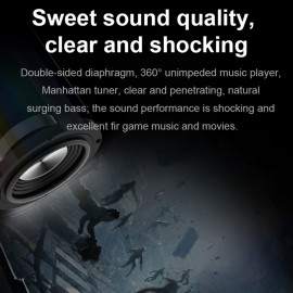 soaiy SH19 HiFi Speaker Computer Game BT Subwoofer RGB Light Key Bass Sound Bar Stereo Music Player Sound Box TF Card Port 3.5mm Audio Input for PC Laptop Smartphone Tablet