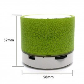 A9 Crack Pattern Mini Speaker Colorful Light Support U Disk TF Card AUX Port Wireless Portable Loudspeaker Box