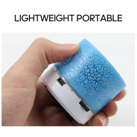 A9 Crack Pattern Mini Speaker Colorful Light Support U Disk TF Card AUX Port Wireless Portable Loudspeaker Box