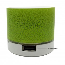 A9 Crack Pattern Mini Speaker Colorful Light Support U Disk TF Card AUX Port Wireless Portable Loudspeaker Box