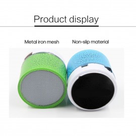 A9 Crack Pattern Mini Speaker Colorful Light Support U Disk TF Card AUX Port Wireless Portable Loudspeaker Box